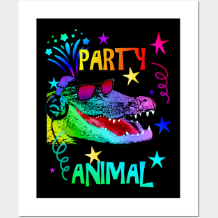 Alligator Party Animal Posters and Art